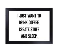 Cushioned Lap Tray with Bean Bag Base for Laptop & Eating - Create Stuff Typography Quote Design | Padded Lap Desk for Sofa, Bed & Work | Portable TV Dinner & Breakfast Tray, Easy Clean Surface