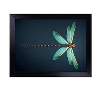 Cushioned Lap Tray with Bean Bag Base for Laptop & Eating - Dainty Dragonfly Design | Padded Lap Desk for Sofa, Bed & Work | Portable TV Dinner & Breakfast Tray, Easy Clean Surface