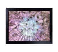 Cushioned Lap Tray with Bean Bag Base for Laptop & Eating - Dandelion Seeds In Blue & Pink Design | Padded Lap Desk for Sofa, Bed & Work | Portable TV Dinner & Breakfast Tray, Easy Clean