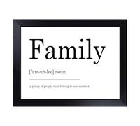 Cushioned Lap Tray with Bean Bag Base for Laptop & Eating - Definition Of Family Typography Quote Design | Padded Lap Desk for Sofa, Bed & Work | Portable TV Dinner & Breakfast Tray, Easy Clean