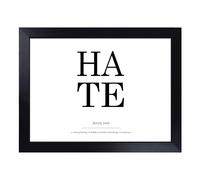 Cushioned Lap Tray with Bean Bag Base for Laptop & Eating - Definition of Hate Typography Quote Design | Padded Lap Desk for Sofa, Bed & Work | Portable TV Dinner & Breakfast Tray, Easy Clean