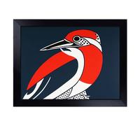 Cushioned Lap Tray with Bean Bag Base for Laptop & Eating - Delicious Kingfisher Bird Abstract Design | Padded Lap Desk for Sofa, Bed & Work | Portable TV Dinner & Breakfast Tray, Easy Clean