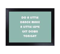 Cushioned Lap Tray with Bean Bag Base for Laptop & Eating - Do a Little Dance Typography Quote Design | Padded Lap Desk for Sofa, Bed & Work | Portable TV Dinner & Breakfast Tray, Easy Clean