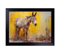 Cushioned Lap Tray with Bean Bag Base for Laptop & Eating - Donkey Gestural No.3 Design | Padded Lap Desk for Sofa, Bed & Work | Portable TV Dinner & Breakfast Tray, Easy Clean Surface