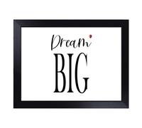 Cushioned Lap Tray with Bean Bag Base for Laptop & Eating - Dream Big Typography Quote Design | Padded Lap Desk for Sofa, Bed & Work | Portable TV Dinner & Breakfast Tray, Easy Clean Surface