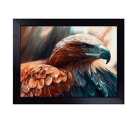 Cushioned Lap Tray with Bean Bag Base for Laptop & Eating - Eagle Art Vol.1 Design | Padded Lap Desk for Sofa, Bed & Work | Portable TV Dinner & Breakfast Tray, Easy Clean Surface