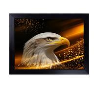 Cushioned Lap Tray with Bean Bag Base for Laptop & Eating - Eagle Bird Vol.3 Design | Padded Lap Desk for Sofa, Bed & Work | Portable TV Dinner & Breakfast Tray, Easy Clean Surface