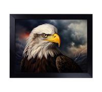 Cushioned Lap Tray with Bean Bag Base for Laptop & Eating - Eagle Photograph 8K Design | Padded Lap Desk for Sofa, Bed & Work | Portable TV Dinner & Breakfast Tray, Easy Clean Surface