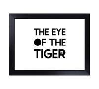Cushioned Lap Tray with Bean Bag Base for Laptop & Eating - Eye of the Tiger Typography Quote Design | Padded Lap Desk for Sofa, Bed & Work | Portable TV Dinner & Breakfast Tray, Easy Clean