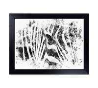 Cushioned Lap Tray with Bean Bag Base for Laptop & Eating - Eye Of The Zebra Design | Padded Lap Desk for Sofa, Bed & Work | Portable TV Dinner & Breakfast Tray, Easy Clean Surface