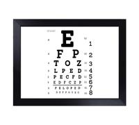 Cushioned Lap Tray with Bean Bag Base for Laptop & Eating - Eye Test Chart Typography Quote Design | Padded Lap Desk for Sofa, Bed & Work | Portable TV Dinner & Breakfast Tray, Easy Clean