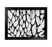 Cushioned Lap Tray with Bean Bag Base for Laptop & Eating - Flourishing Leaf Design | Padded Lap Desk for Sofa, Bed & Work | Portable TV Dinner & Breakfast Tray, Easy Clean Surface