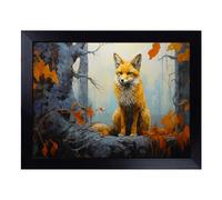 Cushioned Lap Tray with Bean Bag Base for Laptop & Eating - Fox Contemporary No.2 Design | Padded Lap Desk for Sofa, Bed & Work | Portable TV Dinner & Breakfast Tray, Easy Clean Surface