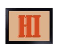 Cushioned Lap Tray with Bean Bag Base for Laptop & Eating - Hi Typography Quote Design | Padded Lap Desk for Sofa, Bed & Work | Portable TV Dinner & Breakfast Tray, Easy Clean Surface