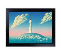 Cushioned Lap Tray with Bean Bag Base for Laptop & Eating - Hypnotic Lighthouse Design | Padded Lap Desk for Sofa, Bed & Work | Portable TV Dinner & Breakfast Tray, Easy Clean Surface