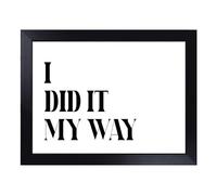 Cushioned Lap Tray with Bean Bag Base for Laptop & Eating - I Did it My Way Typography Quote Design | Padded Lap Desk for Sofa, Bed & Work | Portable TV Dinner & Breakfast Tray, Easy Clean