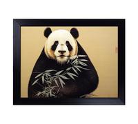 Cushioned Lap Tray with Bean Bag Base for Laptop & Eating - Irresistible Panda Design | Padded Lap Desk for Sofa, Bed & Work | Portable TV Dinner & Breakfast Tray, Easy Clean Surface