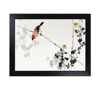 Cushioned Lap Tray with Bean Bag Base for Laptop & Eating - Japanese Swallow Bird By Watanabe Seitei Design | Padded Lap Desk for Sofa, Bed & Work | Portable TV Dinner & Breakfast Tray