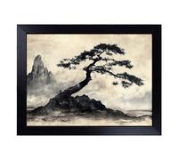 Cushioned Lap Tray with Bean Bag Base for Laptop & Eating - Japanese Tree Vol.2 Design | Padded Lap Desk for Sofa, Bed & Work | Portable TV Dinner & Breakfast Tray, Easy Clean Surface