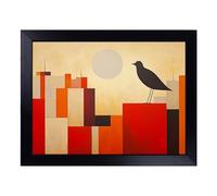 Cushioned Lap Tray with Bean Bag Base for Laptop & Eating - Little Bird Minimalism Design | Padded Lap Desk for Sofa, Bed & Work | Portable TV Dinner & Breakfast Tray, Easy Clean Surface