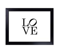 Cushioned Lap Tray with Bean Bag Base for Laptop & Eating - Love Lean Typography Quote Design | Padded Lap Desk for Sofa, Bed & Work | Portable TV Dinner & Breakfast Tray, Easy Clean Surface