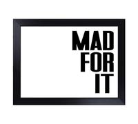 Cushioned Lap Tray with Bean Bag Base for Laptop & Eating - Mad For It Typography Quote Design | Padded Lap Desk for Sofa, Bed & Work | Portable TV Dinner & Breakfast Tray, Easy Clean Surface