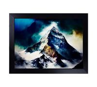 Cushioned Lap Tray with Bean Bag Base for Laptop & Eating - Mount Everest Abstract Expressionism Design | Padded Lap Desk for Sofa, Bed & Work | Portable TV Dinner & Breakfast Tray, Easy Clean