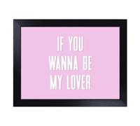 Cushioned Lap Tray with Bean Bag Base for Laptop & Eating - My Lover Typography Quote Design | Padded Lap Desk for Sofa, Bed & Work | Portable TV Dinner & Breakfast Tray, Easy Clean Surface