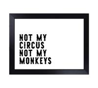 Cushioned Lap Tray with Bean Bag Base for Laptop & Eating - Not My Circus Not My Monkeys Typography Quote No.1 | Padded Lap Desk for Sofa, Bed & Work | Portable TV Dinner & Breakfast Tray