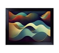 Cushioned Lap Tray with Bean Bag Base for Laptop & Eating - Ocean Surrealism Abstract Design | Padded Lap Desk for Sofa, Bed & Work | Portable TV Dinner & Breakfast Tray, Easy Clean Surface