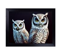Cushioned Lap Tray with Bean Bag Base for Laptop & Eating - Owl Face Design | Padded Lap Desk for Sofa, Bed & Work | Portable TV Dinner & Breakfast Tray, Easy Clean Surface