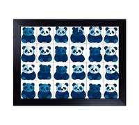 Cushioned Lap Tray with Bean Bag Base for Laptop & Eating - Panda Pattern Design | Padded Lap Desk for Sofa, Bed & Work | Portable TV Dinner & Breakfast Tray, Easy Clean Surface