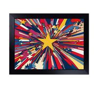 Cushioned Lap Tray with Bean Bag Base for Laptop & Eating - Pop Art Pattern Vol.4 Design | Padded Lap Desk for Sofa, Bed & Work | Portable TV Dinner & Breakfast Tray, Easy Clean Surface