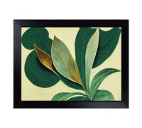 Cushioned Lap Tray with Bean Bag Base for Laptop & Eating - Pretty Leaves Vol.1 Design | Padded Lap Desk for Sofa, Bed & Work | Portable TV Dinner & Breakfast Tray, Easy Clean Surface