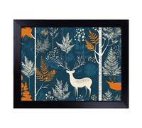 Cushioned Lap Tray with Bean Bag Base for Laptop & Eating - Scandinavian Art Vol.3 Pattern Design | Padded Lap Desk for Sofa, Bed & Work | Portable TV Dinner & Breakfast Tray, Easy Clean