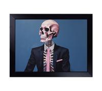 Cushioned Lap Tray with Bean Bag Base for Laptop & Eating - Skeleton in a Suit Contemporary Design | Padded Lap Desk for Sofa, Bed & Work | Portable TV Dinner & Breakfast Tray, Easy Clean