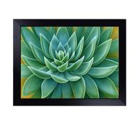 Cushioned Lap Tray with Bean Bag Base for Laptop & Eating - Soulful Succulent Plant Design | Padded Lap Desk for Sofa, Bed & Work | Portable TV Dinner & Breakfast Tray, Easy Clean Surface