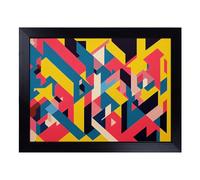 Cushioned Lap Tray with Bean Bag Base for Laptop & Eating - Sublime Abstract Art Design | Padded Lap Desk for Sofa, Bed & Work | Portable TV Dinner & Breakfast Tray, Easy Clean Surface