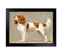 Cushioned Lap Tray with Bean Bag Base for Laptop & Eating - The Cavalier King Charles Spaniel Dog Design | Padded Lap Desk for Sofa, Bed & Work | Portable TV Dinner & Breakfast Tray, Easy Clean