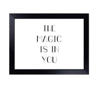 Cushioned Lap Tray with Bean Bag Base for Laptop & Eating - The Magic is in You Typography Quote Design | Padded Lap Desk for Sofa, Bed & Work | Portable TV Dinner & Breakfast Tray, Easy Clean