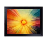 Cushioned Lap Tray with Bean Bag Base for Laptop & Eating - The Rising Sunset Vol.2 Abstract Design | Padded Lap Desk for Sofa, Bed & Work | Portable TV Dinner & Breakfast Tray, Easy Clean