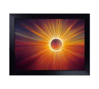 Cushioned Lap Tray with Bean Bag Base for Laptop & Eating - The Rising Sunset Vol.4 Abstract Design | Padded Lap Desk for Sofa, Bed & Work | Portable TV Dinner & Breakfast Tray, Easy Clean