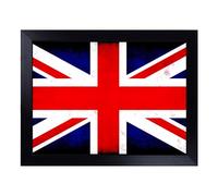 Cushioned Lap Tray with Bean Bag Base for Laptop & Eating - Union Jack British Flag No.5 Art Design | Padded Lap Desk for Sofa, Bed & Work | Portable TV Dinner & Breakfast Tray, Easy Clean