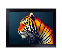 Cushioned Lap Tray with Bean Bag Base for Laptop & Eating - View Of The Tiger Vol.1 Design | Padded Lap Desk for Sofa, Bed & Work | Portable TV Dinner & Breakfast Tray, Easy Clean Surface