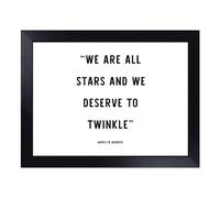Cushioned Lap Tray with Bean Bag Base for Laptop & Eating - We Are All Stars Typography Quote Design | Padded Lap Desk for Sofa, Bed & Work | Portable TV Dinner & Breakfast Tray, Easy Clean