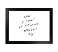 Cushioned Lap Tray with Bean Bag Base for Laptop & Eating - What if I Fall Typography Quote Design | Padded Lap Desk for Sofa, Bed & Work | Portable TV Dinner & Breakfast Tray, Easy Clean