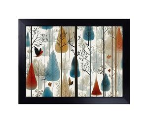 Cushioned Lap Tray with Bean Bag Base for Laptop & Eating - Winter Landscape Pattern Vol.2 Design | Padded Lap Desk for Sofa, Bed & Work | Portable TV Dinner & Breakfast Tray, Easy Clean