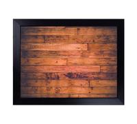 Cushioned Lap Tray with Bean Bag Base for Laptop & Eating - Wooden Flooring Design | Padded Lap Desk for Sofa, Bed & Work | Portable TV Dinner & Breakfast Tray, Easy Clean Surface