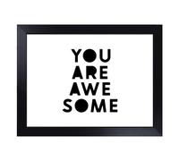 Cushioned Lap Tray with Bean Bag Base for Laptop & Eating - You Are Awesome Typography Quote Design | Padded Lap Desk for Sofa, Bed & Work | Portable TV Dinner & Breakfast Tray, Easy Clean