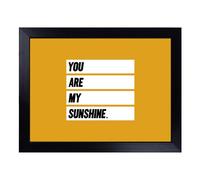 Cushioned Lap Tray with Bean Bag Base for Laptop & Eating - You are my Sunshine Typography Quote Design | Padded Lap Desk for Sofa, Bed & Work | Portable TV Dinner & Breakfast Tray, Easy Clean